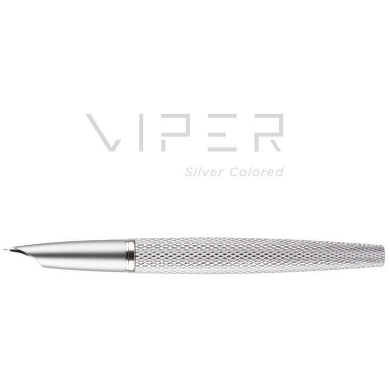 Pióro wieczne DIPLOMAT Viper, guilloche, F/M, sreb