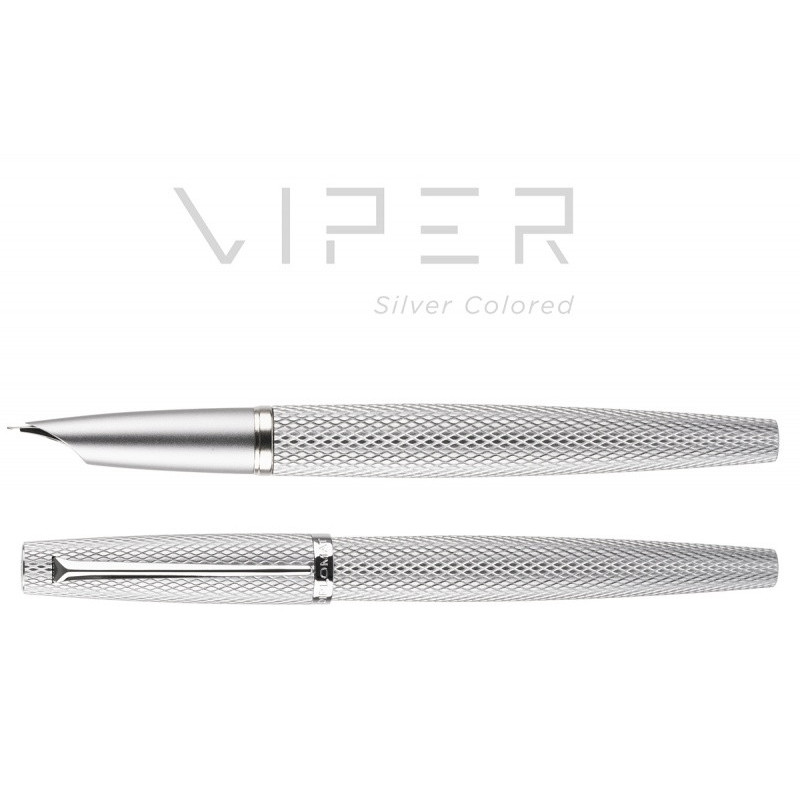 Pióro wieczne DIPLOMAT Viper, guilloche, F/M, sreb
