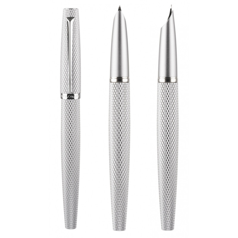 Pióro wieczne DIPLOMAT Viper, guilloche, F/M, sreb