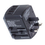 Adapter podróżny TROIKA World Travel, czarny
