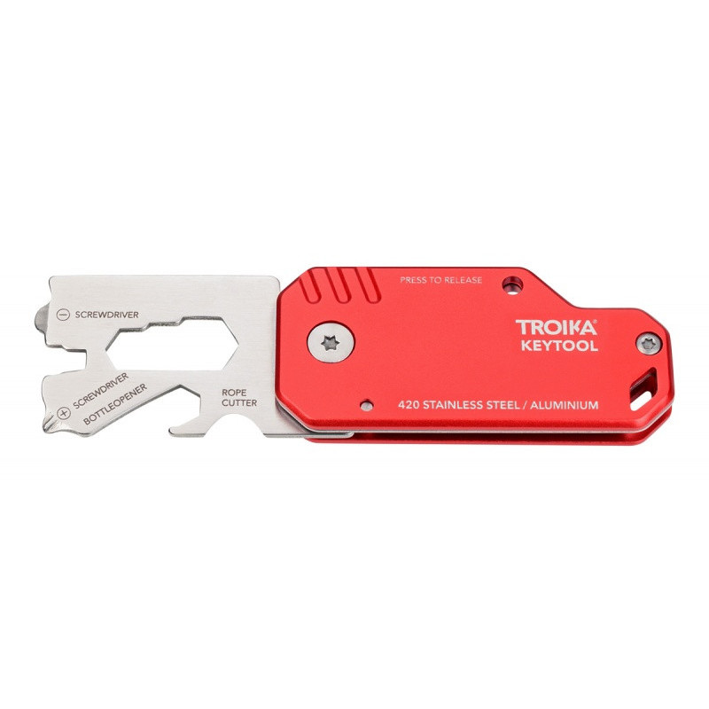 Brelok TROIKA Keytool, 11 funkcji, czerwony