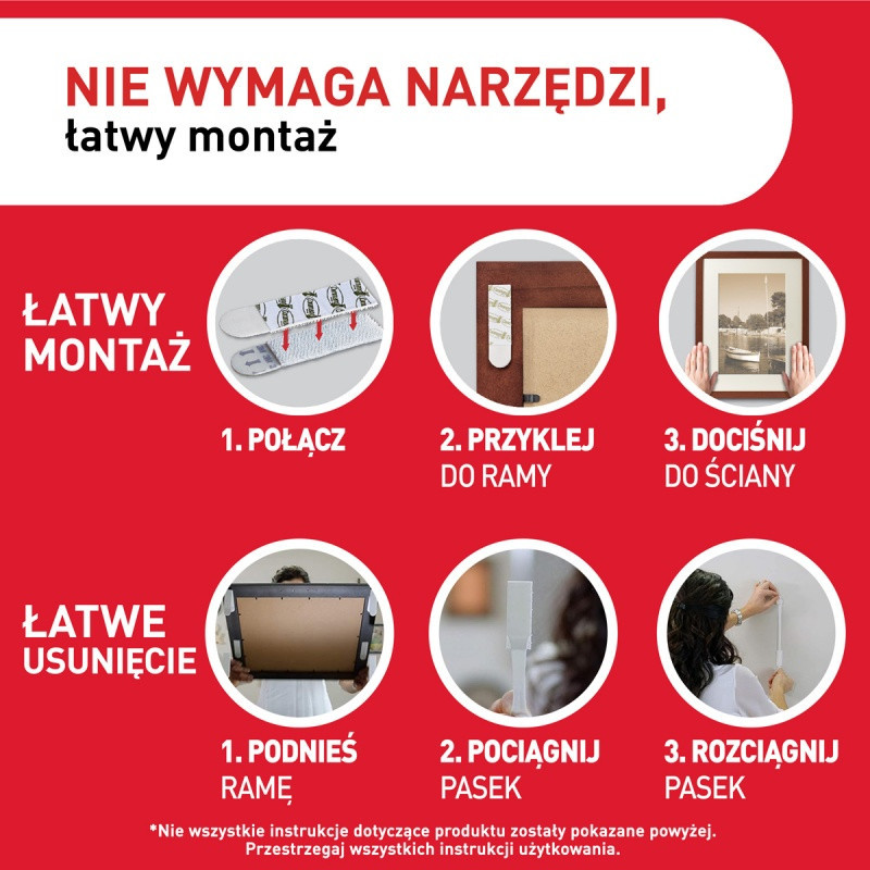Rzepy COMMAND? (17203WHI-12-PTGR-VP), do wieszania