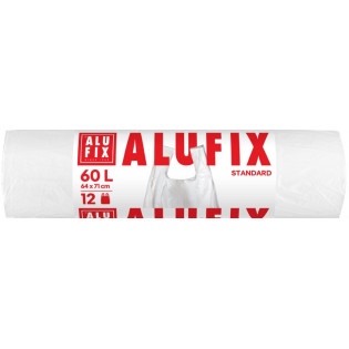Worki na śmieci ALUFIX, z uszami, HDPE, 64x71cm, 6