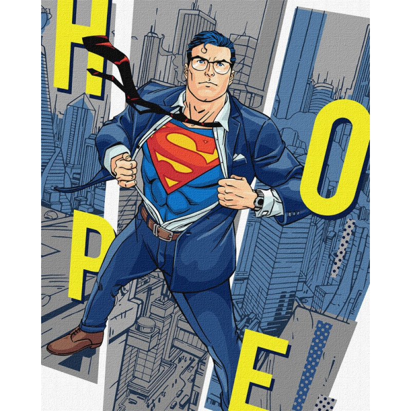 Malowanie po numerach IDEYKA, 40x50 cm, Superman: