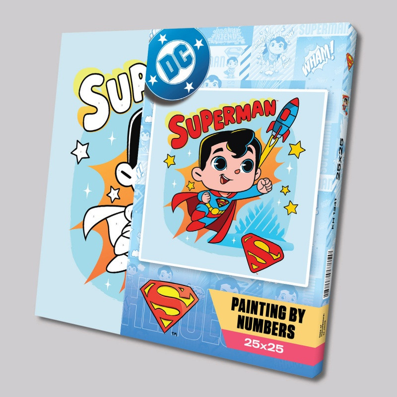 Malowanie po numerach IDEYKA, 25x25 cm, Superman: