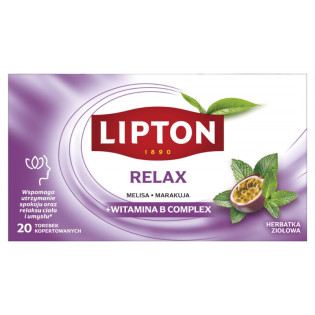 Herbata LIPTON Functional, ziołowa, relax, 20 kope