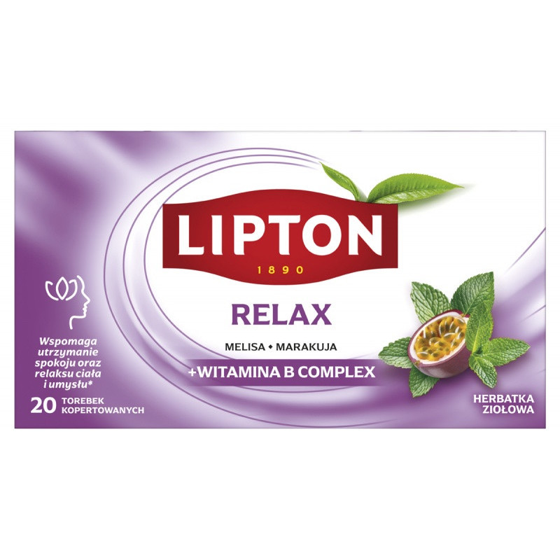 Herbata LIPTON Functional, ziołowa, relax, 20 kope