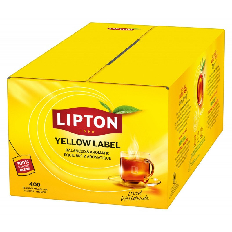 Herbata LIPTON czarna, Yellow Label, 400 torebek