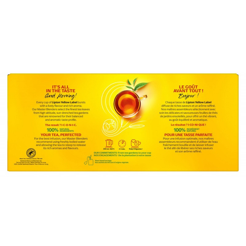 Herbata LIPTON czarna, Yellow Label, 400 torebek