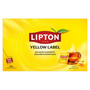 Herbata LIPTON czarna, Yellow Label, 600 kopert