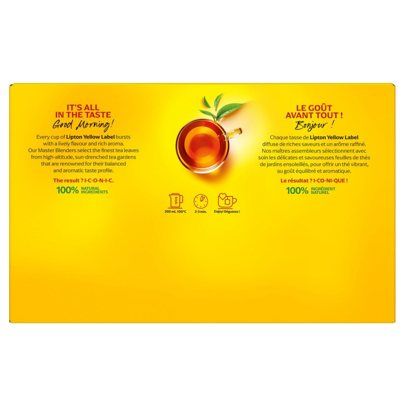 Herbata LIPTON czarna, Yellow Label, 600 kopert