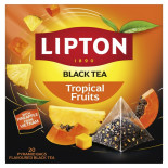 Herbata LIPTON czarna, owoce tropikalne, 20 pirami