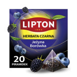 Herbata LIPTON czarna, jeżyna i borówka, 20 pirami
