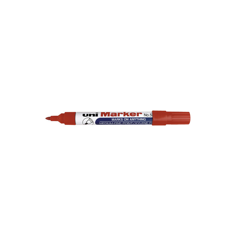 MARKER UNI 520F CZERWONY OKRĄGŁY