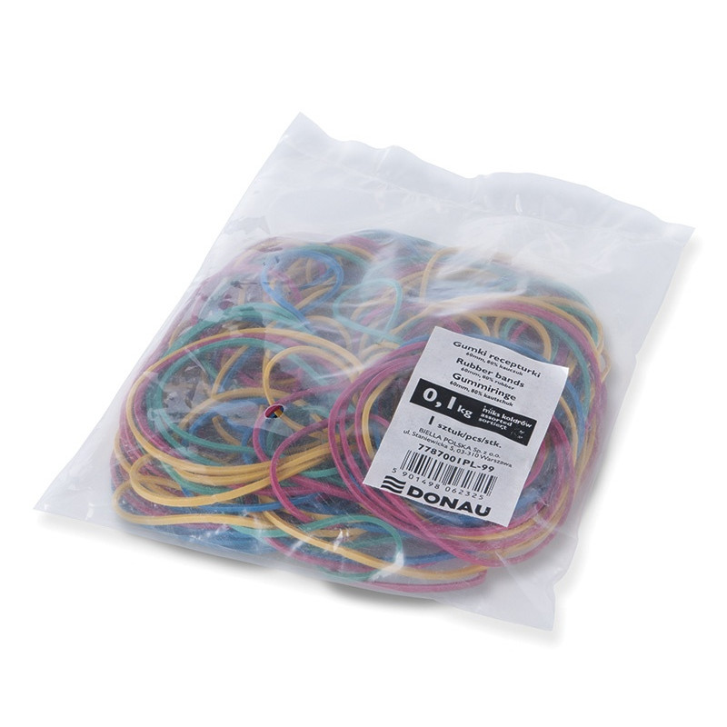 GUMKI RECEPTURKI DONAU 100G MIX KOLORÓW WOREK