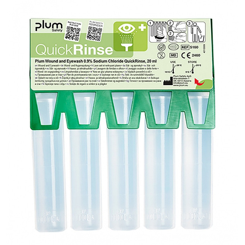 Ampułki do płukania oczu PLUM QuickRinse, 5x20ml