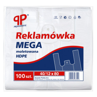 Reklamówka SARANTIS, HDPE, mega, 40/12/80 cm, 14 m