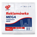 Reklamówka SARANTIS, HDPE, mega, 40/12/80 cm, 14 m