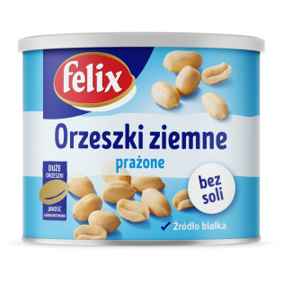 Orzeszki ziemne prażone FELIX, bez soli, puszka, 1