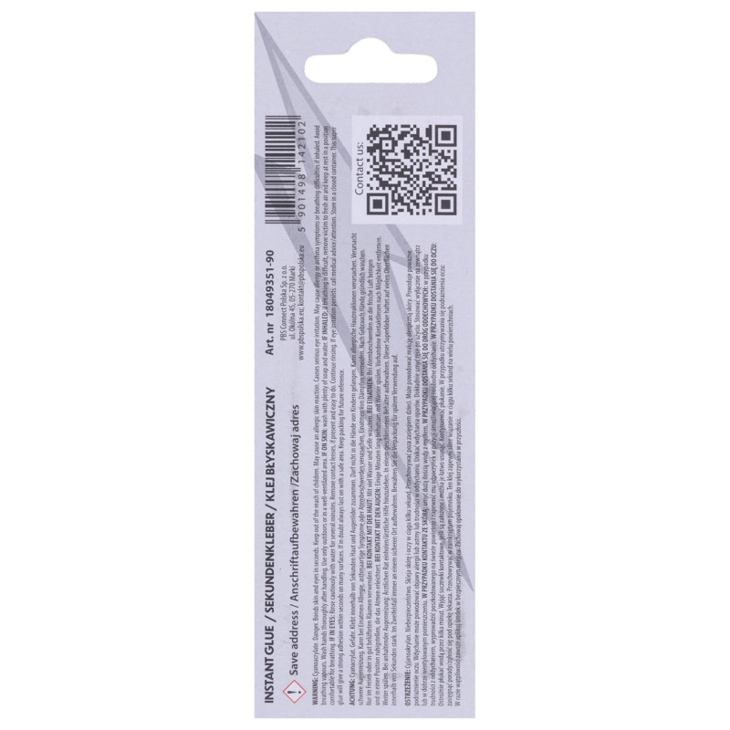 Klej sekundowy DONAU SAFETY Glue it, 3g, bliste