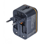 Adapter podróżny DONAU TRAVEL 205, czarny