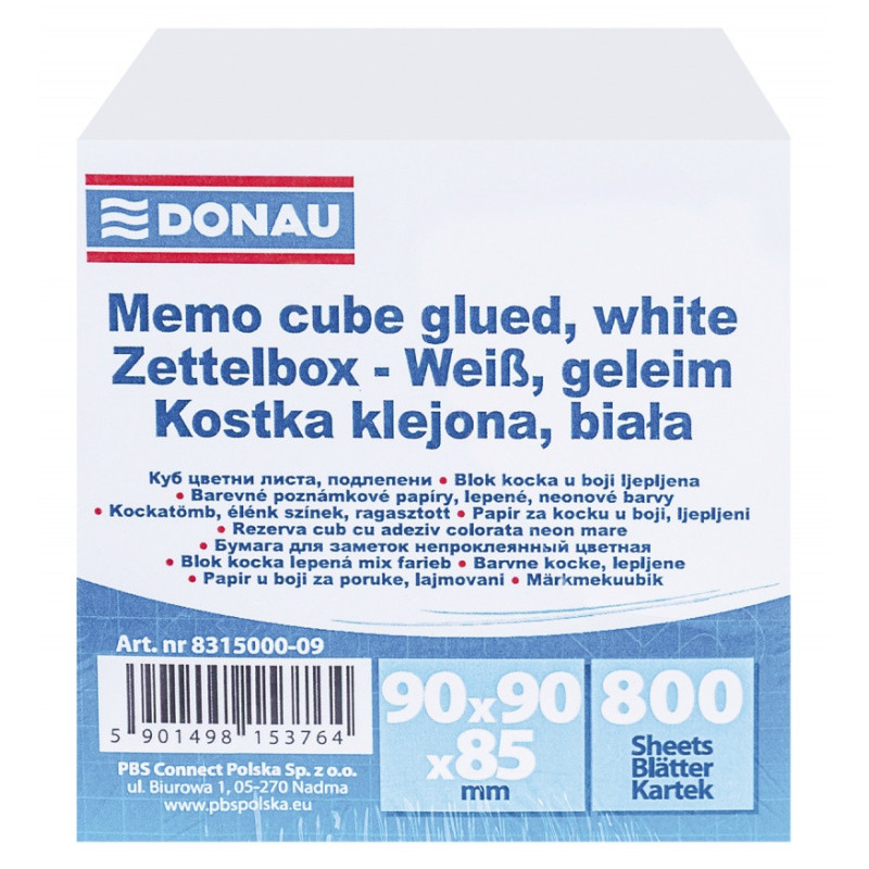 Kostka DONAU klejona, 90x90x85mm, ok. 800 kart., b
