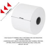 Rolki termiczne OFFICE PRODUCTS, 57mm x 80m, gr. 4