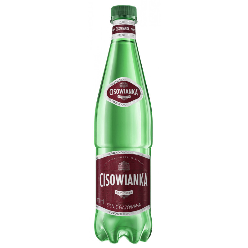 Woda Cisowianka, silnie-gazowana, butelka plastiko