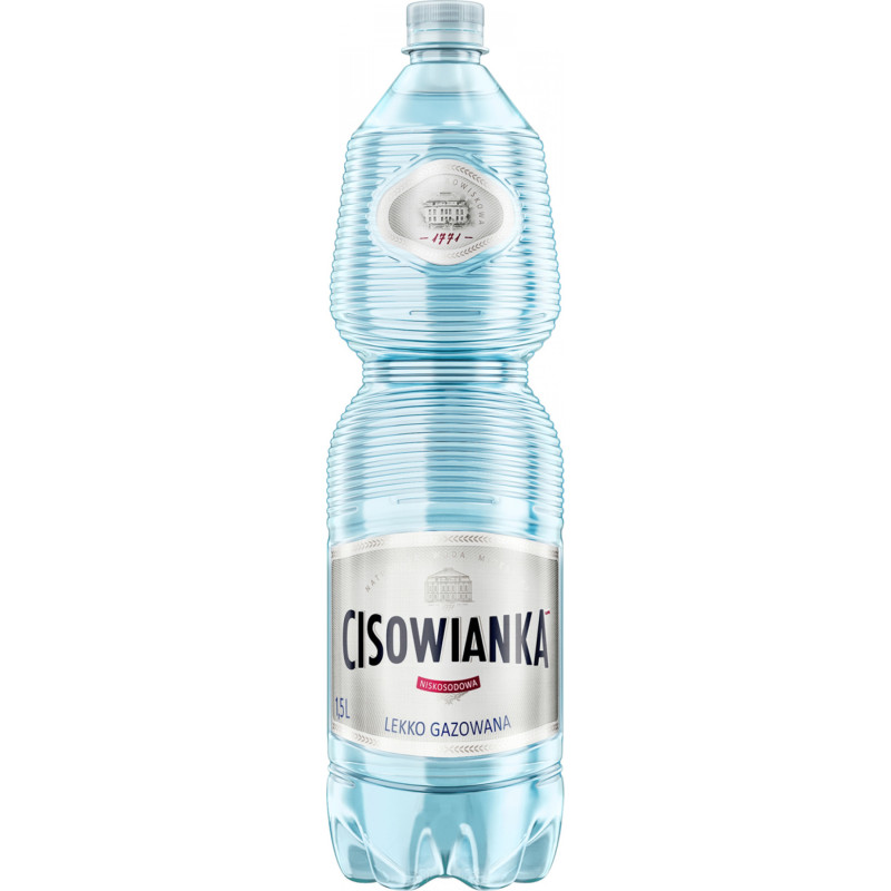 Woda Cisowianka, lekko-gazowana, butelka plastikow