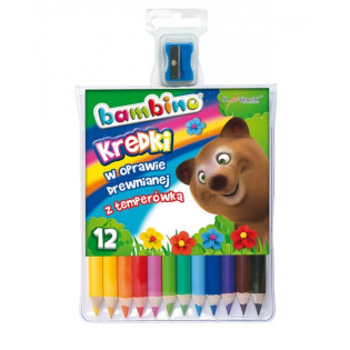 KREDKI BAMBINO OŁÓWKOWE JUMBO 12 KOLORÓW
