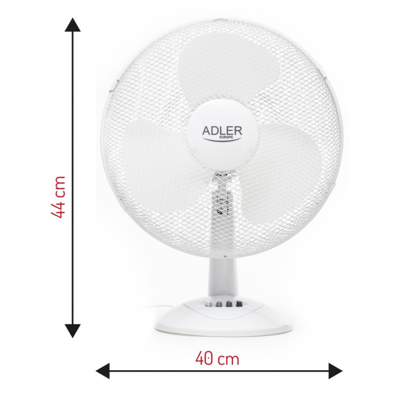 Wentylator ADLER AD 7304, biurkowy, śr. 40cm, 90W,