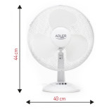 Wentylator ADLER AD 7304, biurkowy, śr. 40cm, 90W,
