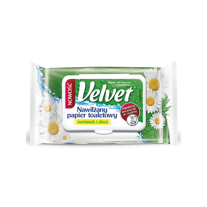 PAPIER TOALETOWY VELVET NAWILŻANY RUMIANEK 48 SZT.