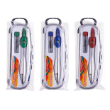 Cyrkiel KEYROAD metalowy w etui z grafitami