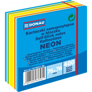KARTECZKI SAMOPRZYLEPNE 76X76MM 400 K DONAU MIX