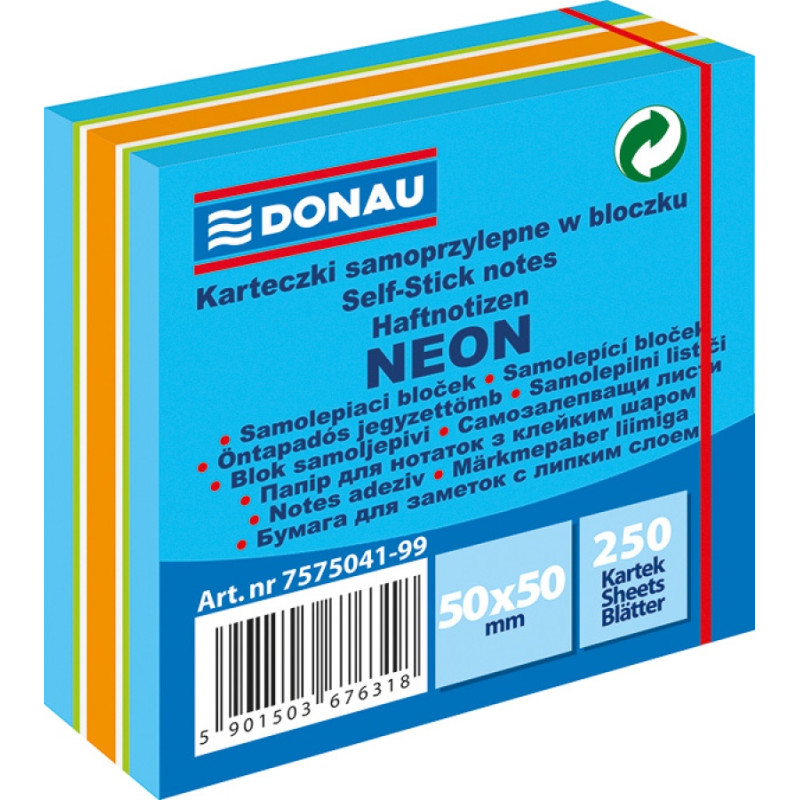 KARTECZKI SAMOPRZYLEPNE DONAU 50X50MM MIX 5041