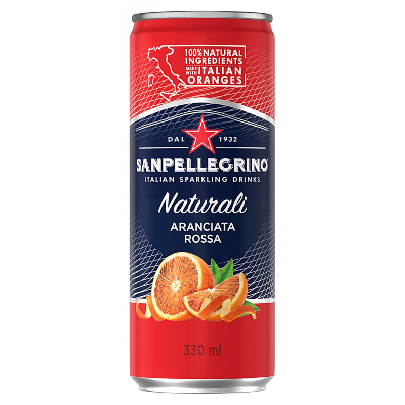 Napój Aranciata Rossa SANPELLEGRINO, delikatny gaz