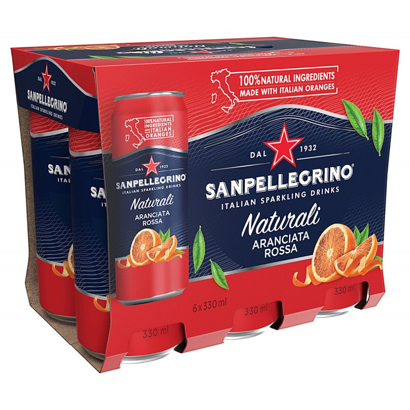 Napój Aranciata Rossa SANPELLEGRINO, delikatny gaz
