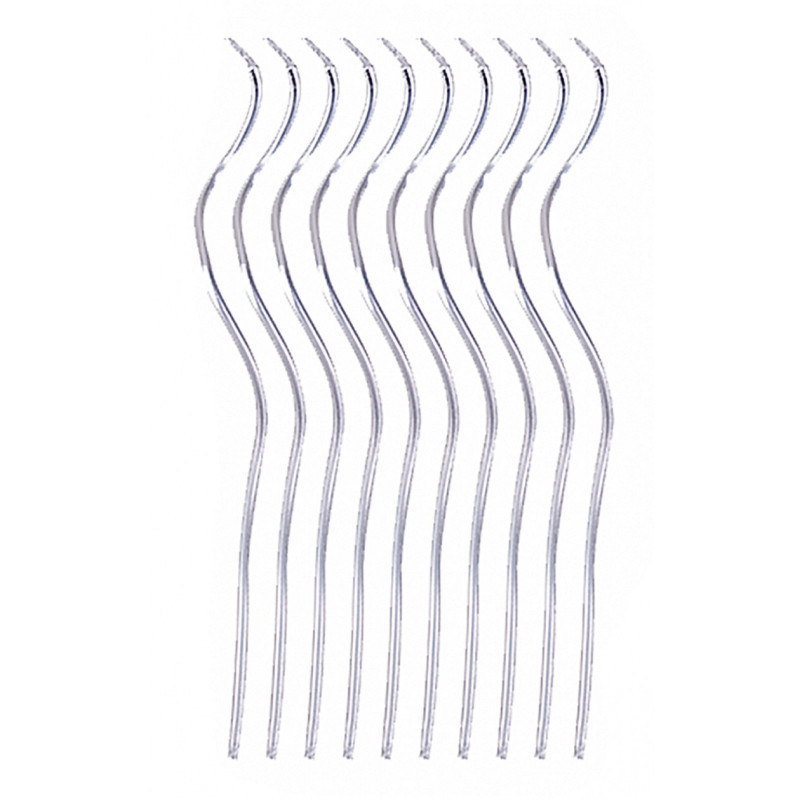 Świeczki spiralne PARTY GO, 14cm, 10 szt., srebrne