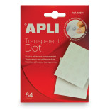 Kółka mocujące APLI typu" dot" usuwalne 64szt.