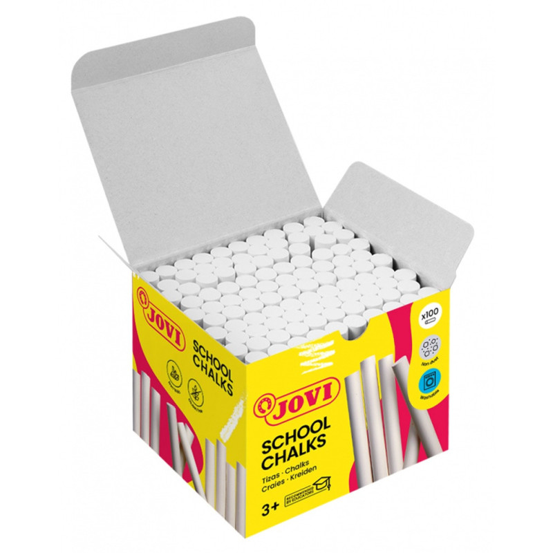 Kreda szkolna JOVI, zestaw 100 szt., biała