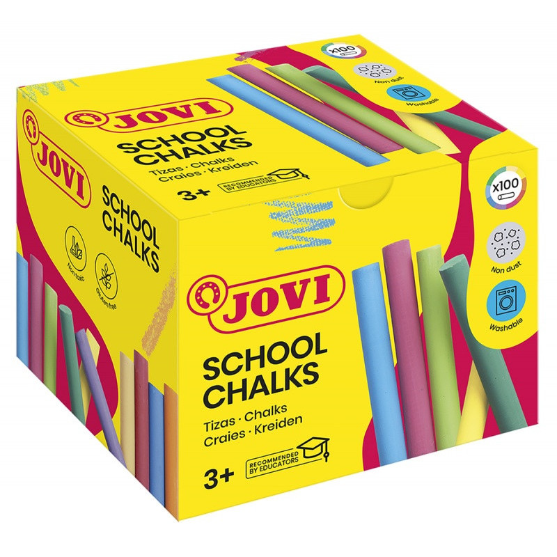 Kreda szkolna JOVI, zestaw 100 szt., mix kolorów