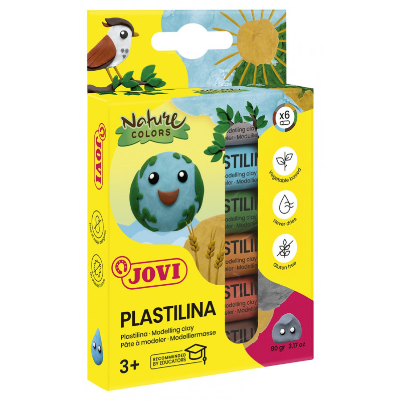 Zestaw plasteliny JOVI, 6x15g, kolory natury, mix