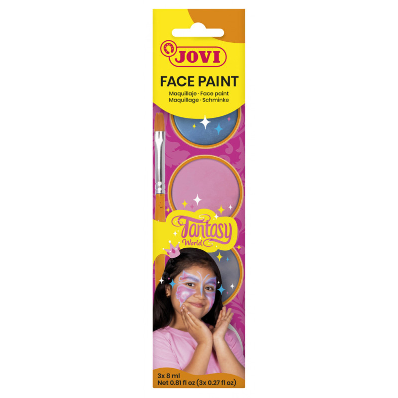 Farby do malowania twarzy JOVI Fantasy, 3x8ml, z p