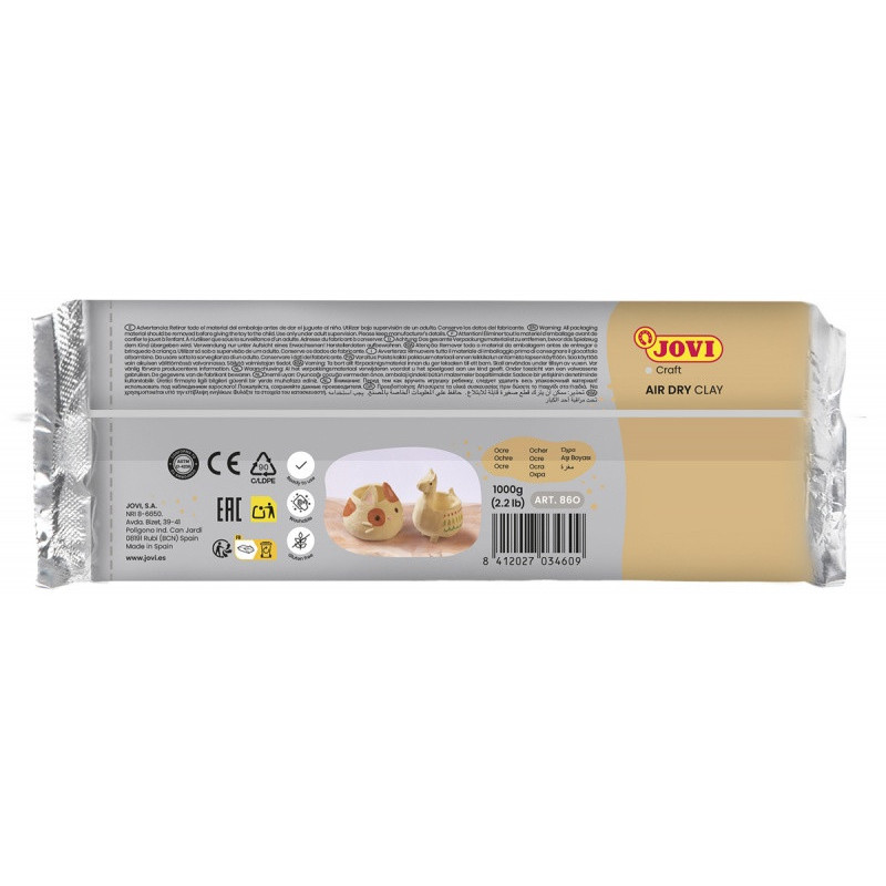 Glina samoutwardzalna JOVI, 1000g, piaskowa (ochra