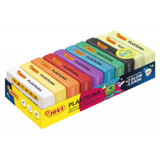 Zestaw plasteliny JOVI, 10x50g, 8 kolorów basic +