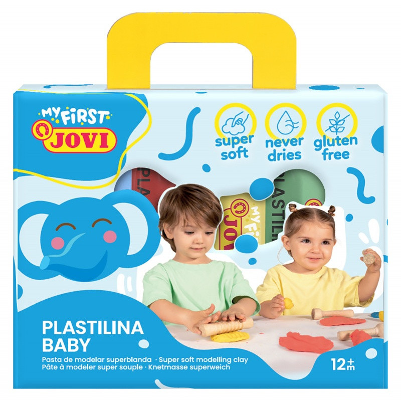 Zestaw plasteliny JOVI dla dzieci, 4x38g, mix kolo