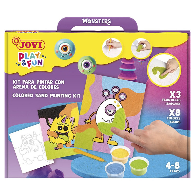 Zestaw do malowania piaskiem JOVI Play&Fun, potwor
