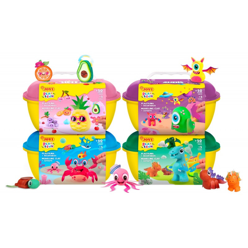 Zestaw plasteliny JOVI Play&Fun, dinozaury