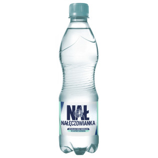 Woda mineralna NAŁĘCZOWIANKA, delikatny gaz, 0,5l,